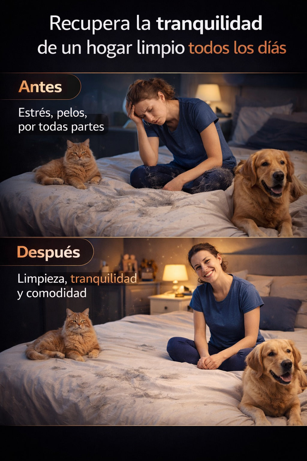 guante Removedor Quita Pelos Mascota Coat Clear
