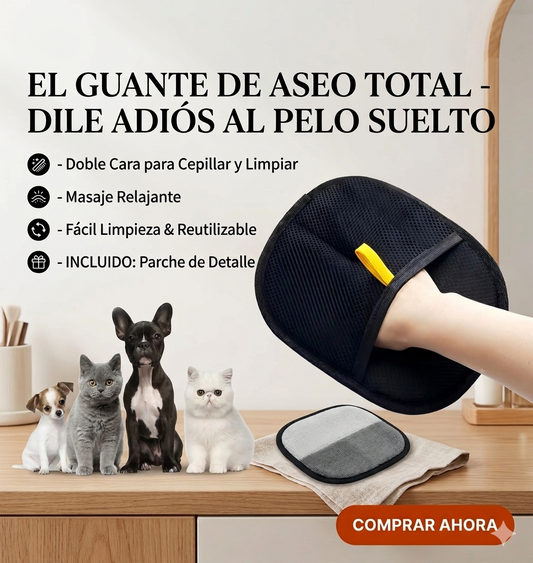guante Removedor Quita Pelos Mascota Coat Clear